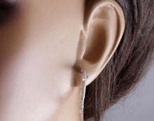 Load image into Gallery viewer, Exquisite 1.15 Carats Natural Diamond 14K Solid White Gold Hoop Earrings