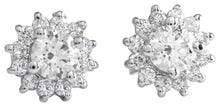 Load image into Gallery viewer, Exquisite 0.80 Carats Natural Diamond 14K Solid White Gold Stud Earrings