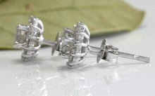 Load image into Gallery viewer, Exquisite 0.80 Carats Natural Diamond 14K Solid White Gold Stud Earrings