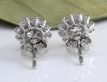 Load image into Gallery viewer, Exquisite 0.80 Carats Natural Diamond 14K Solid White Gold Stud Earrings