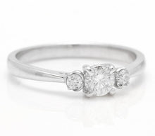Load image into Gallery viewer, Splendid 0.32 Carats Natural Diamond 14K Solid White Gold Ring