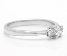 Load image into Gallery viewer, Splendid 0.32 Carats Natural Diamond 14K Solid White Gold Ring