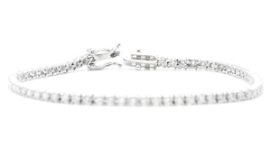 Very Impressive 3.00 Carats Natural Diamond 14K Solid White Gold Bracelet