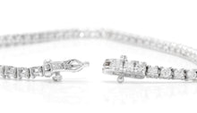 Load image into Gallery viewer, Very Impressive 3.00 Carats Natural Diamond 14K Solid White Gold Bracelet
