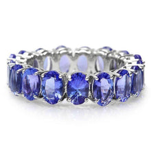 Load image into Gallery viewer, 7.80 Carats Natural Tanzanite14k Solid White Gold Ring