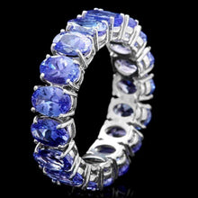 Load image into Gallery viewer, 7.80 Carats Natural Tanzanite14k Solid White Gold Ring