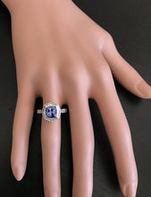 Load image into Gallery viewer, 2.35 Carats Natural Very Nice Looking Tanzanite and Diamond 18K Solid White Gold Ring