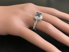 Load image into Gallery viewer, 2.35 Carats Natural Very Nice Looking Tanzanite and Diamond 18K Solid White Gold Ring