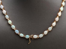 Load image into Gallery viewer, 27.00Ct Natural Australian Opal 14K Solid Yellow Gold Necklace