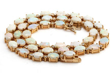 Load image into Gallery viewer, 27.00Ct Natural Australian Opal 14K Solid Yellow Gold Necklace