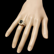 Load image into Gallery viewer, 4.00 Carats Natural Tourmaline and Diamond 14k Solid Yellow Gold Ring